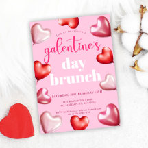 Brunch del día de la chica rosada de Galentine