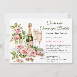 Invitación Brunch del Día de la Madre – Brindis con Burbujas 