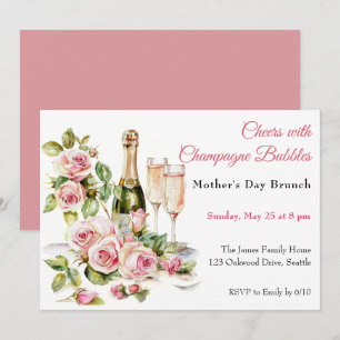 Invitación Brunch del Día de la Madre – Brindis con Burbujas