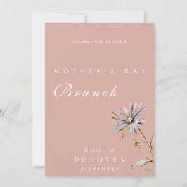 Invitación Brunch del Día de la Madre con Acuarela Floral