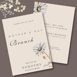 Invitación Brunch del Día de la Madre con Acuarela Floral