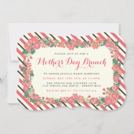 Invitación Brunch del Día de la Madre con flores
