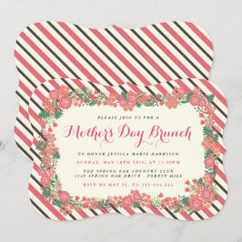 Invitación Brunch del Día de la Madre con flores