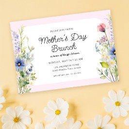 Invitación Brunch del Día de la Madre con Flores Silvestres d