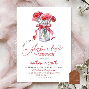 Invitación Brunch del Día de la Madre de Carnación