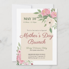 Invitación Brunch del Día de la Madre de Iglesia Ortodoxa Ros
