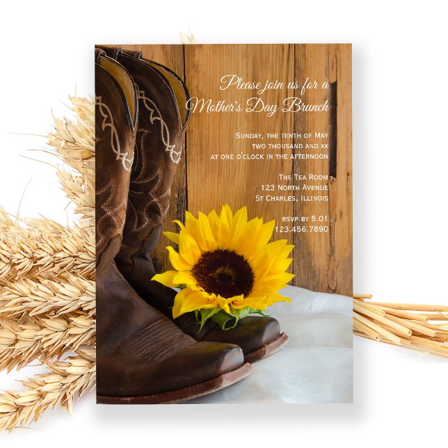 Invitación Brunch del Día de la Madre del Girasol Occidental  (Subido por el creador)