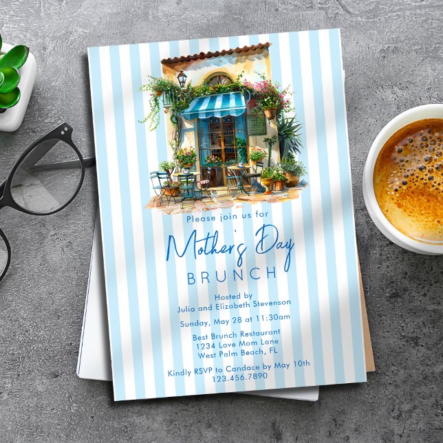 Invitación Brunch del Día de la Madre en el café italiano La  (Subido por el creador)