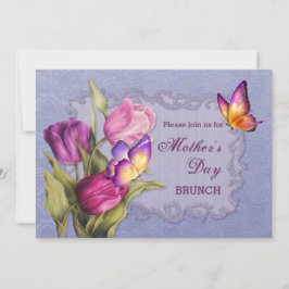 Invitación Brunch del Día de la Madre en Tulipanes de primave