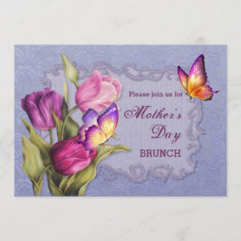 Invitación Brunch del Día de la Madre en Tulipanes de primave