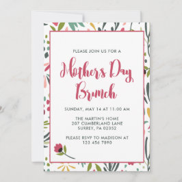 Invitación Brunch del Día de la Madre Floral
