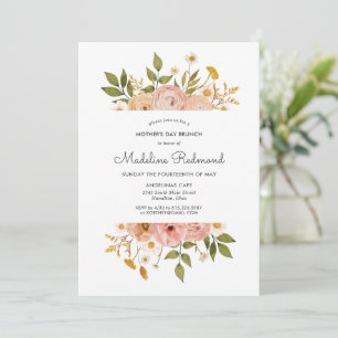 Invitación Brunch del Día de la Madre Floral Bohemi Chic