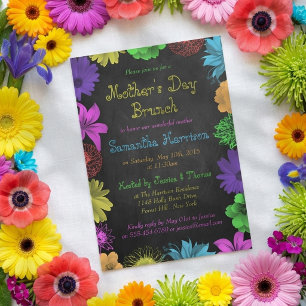 Invitación Brunch del Día de la Madre Floral Brights en Pizar