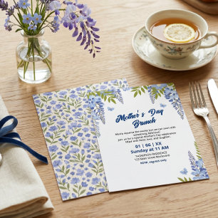 Invitación Brunch del Día de la Madre Floral Elegante Wisteri