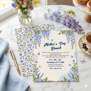 Invitación Brunch del Día de la Madre Floral Elegante Wisteri