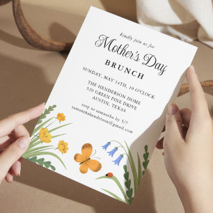 Invitación Brunch del Día de la Madre Floral Mariquita Maripo