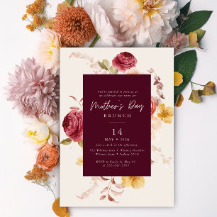 Invitación Brunch del día de la madre floral moderno elegante
