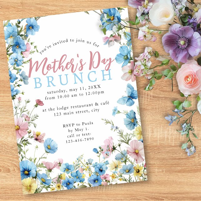 Invitación Brunch del Día de la Madre Moderna (Subido por el creador)