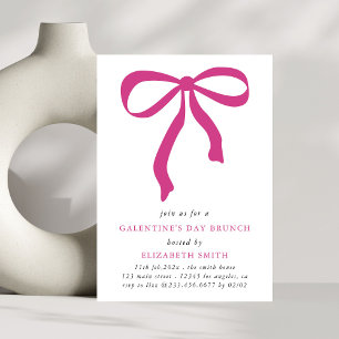 Invitación Brunch del día de las galentinas de vaca rosada