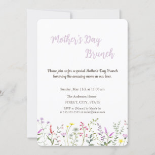 Invitación Brunch del Día de las Madres con Flor de Agua