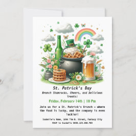 Invitación Brunch del Día de San Patricio - Chispas, vítores