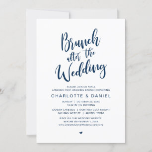 Invitación Brunch Después Del Boda, Celebración Del Elopement