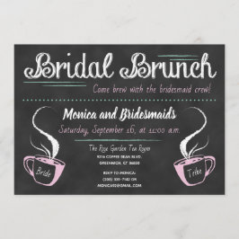 Invitación Brunch divertido de la dama de honor de la pizarra