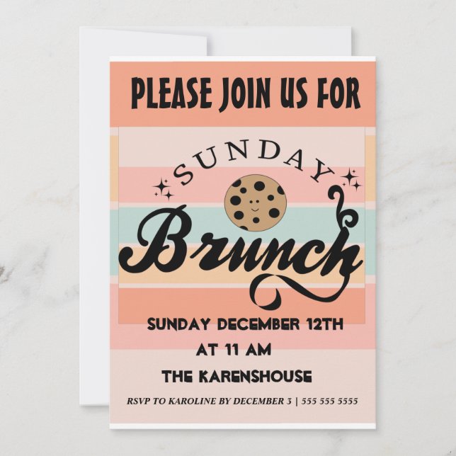 Invitación Brunch dominical   (Anverso)
