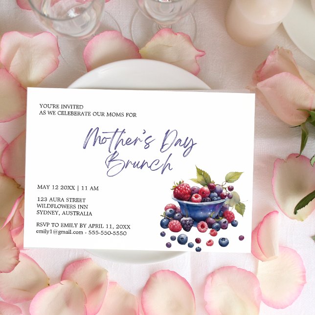 Invitación Brunch elegante moderno del Día de la Madre (Subido por el creador)