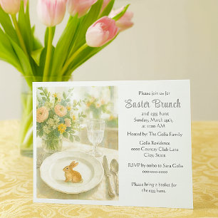 Invitación Brunch elegante para las vacaciones de Pascua