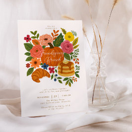Invitación Brunch Fall Floral Friendkin Friendch