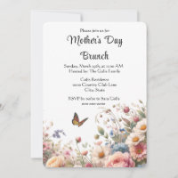 Brunch floral elegante del Día de la Madre