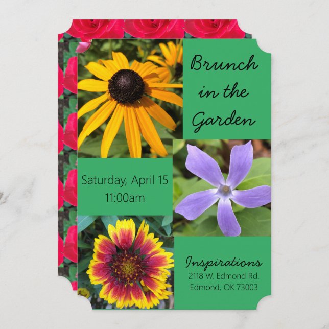 Invitación Brunch in the Garden Invitation (Anverso / Reverso)