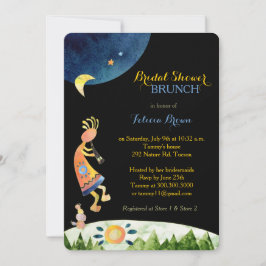 Invitación Brunch inspirador de ducha de novia de arte de Kok