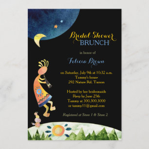 Invitación Brunch inspirador de ducha de novia de arte de Kok