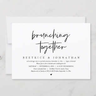 Invitación Brunch Juntos, Boda Elopement Brunch