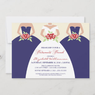 Invitación Brunch (marina) de Bride & Bridesmaids Bridesmaids