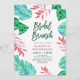 Invitación Brunch marital tropical de moda