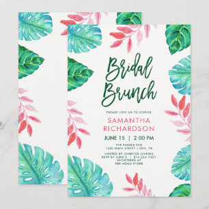 Invitación Brunch marital tropical de moda