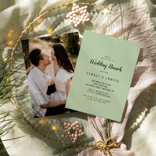 Invitación Brunch Minimalista simple Boda de fotos de sabios
