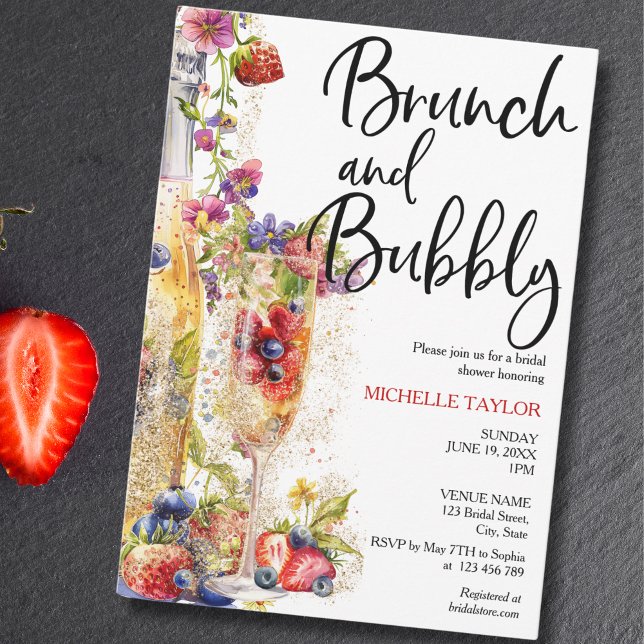Invitación Brunch moderno y cóctel de champán de verano de bu (Subido por el creador)