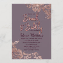 Brunch morado dorado Rosa y burbujeante