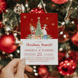 Invitación Brunch Navidades de acuarela de Nutcracker