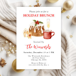 Invitación Brunch Navideño de Pudín y Galletas