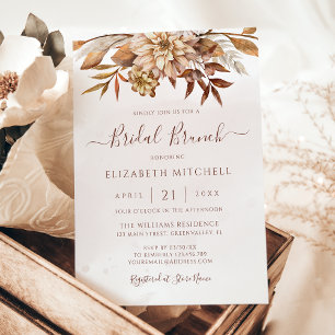 Invitación Brunch Nodal Foliage Floral Boho Fall