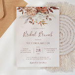 Invitación Brunch Nodal Foliage Floral Boho Fall<br><div class="desc">Invitaciones de brunch de estilo bohemio moderno con flores acuarelas y hojas de otoño en tonos tierra como el marrón rojizo,  el naranja quemado y la terracota. La elección perfecta para los bodas de otoño.</div>