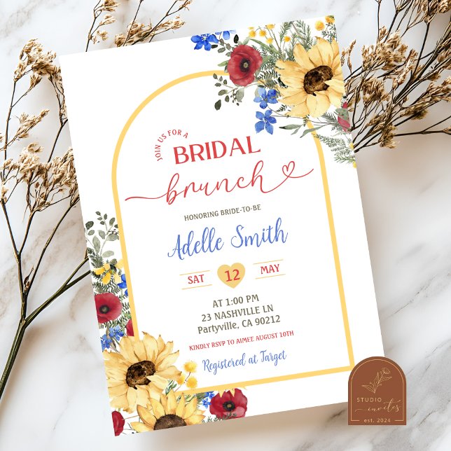 Invitación Brunch Nodal Veraniego de Flores Coloridas SUNFLOW (Subido por el creador)