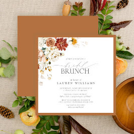 Invitación Brunch nupcial botánico Naranja de óxido