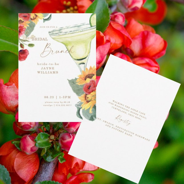 Invitación Brunch nupcial colorido toscano Margarita (Subido por el creador)
