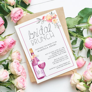 Invitación Brunch Nupcial con Vino de Ciruela